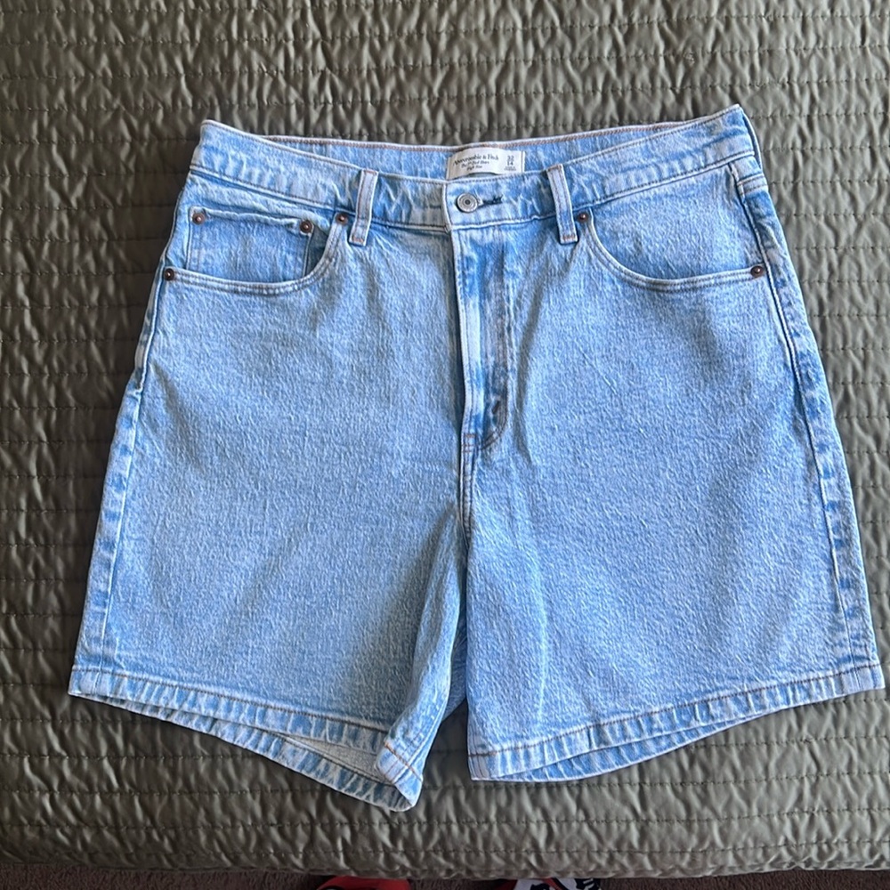 Abercrombie Dad Shorts High Rise Abercrombie & Fitch High Waist Jean Denim Short